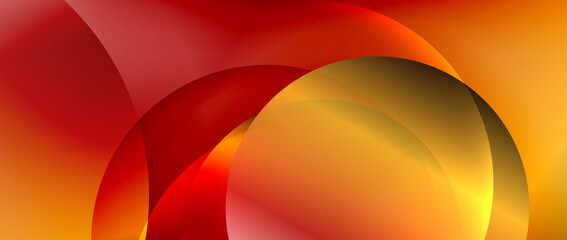 Obraz premium Circle modern geometric abstract background with liquid gradients