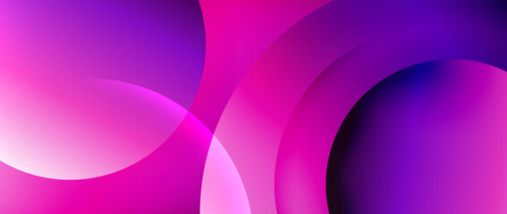Circle modern geometric abstract background with liquid gradients