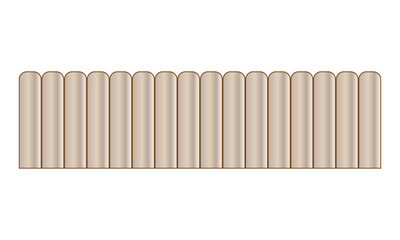 wooden fence isolated on white