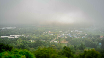 misty morning in the mountains