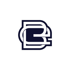 vector of letter be linked negative space design fit for logo decoration