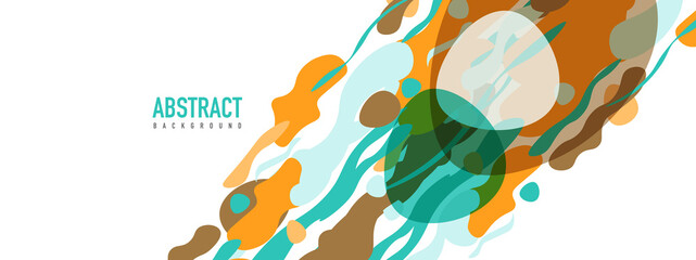Trendy liquid style shapes abstract design, dynamic vector background for placards, brochures, posters, web landing pages, covers or banners