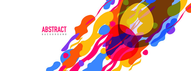 Trendy liquid style shapes abstract design, dynamic vector background for placards, brochures, posters, web landing pages, covers or banners