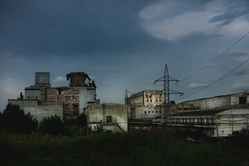 Fototapeta na wymiar Abandoned Industrial Buildings