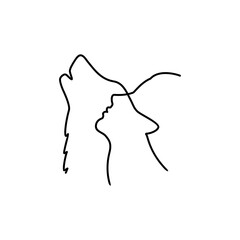 wolf and man