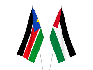 Palestine and Republic of South Sudan flags