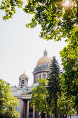 Saint Petersburg. Saint Isaac's Cathedral. Museums of Petersburg. St. Isaac's Square. Summer in St. Petersburg. Russia