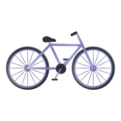Sport bicycle icon. Cartoon of sport bicycle vector icon for web design isolated on white background