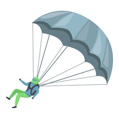 Sport parachuting icon. Cartoon of sport parachuting vector icon for web design isolated on white background