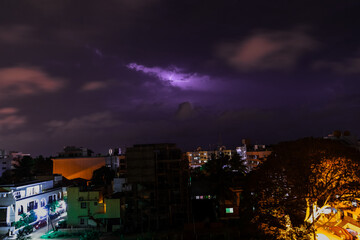 Fototapeta premium lightning over city