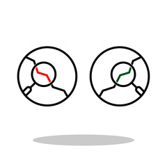 Analytics icon in flat style. Financial growth and loss symbol for your web site design, logo, app, UI Vector EPS 10.
