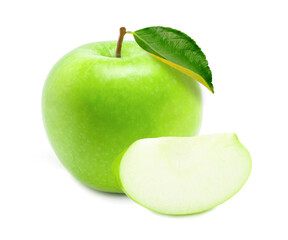 green apple isolated on white