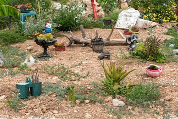 Typical stone garden on the island of Kefalonia