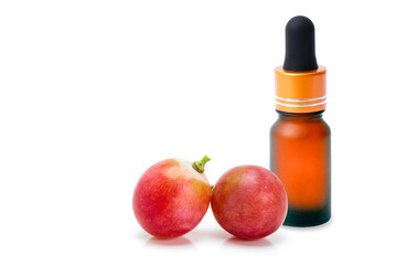 Grapes seed oil isolated on white background.