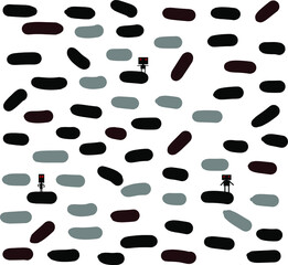 seamless pattern with black ovals