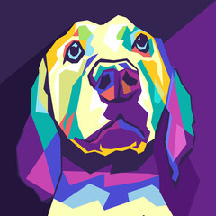 dog animal style pop art portrait