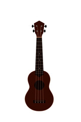 guitar or ukulele isolated on white background