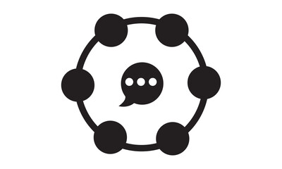  Communication network icon.  vector graphics 