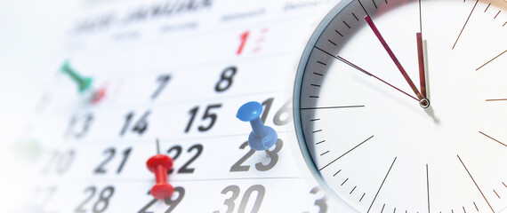 Clock , Time Management Concept, Time planning.