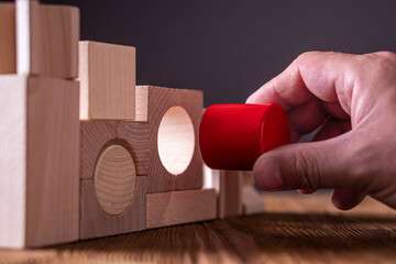 Concept of decision making process, logical thinking. Logical tasks. Conundrum, find the missing...