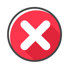 True and false symbols accept rejected for evaluation. Vector Simple and modern style.