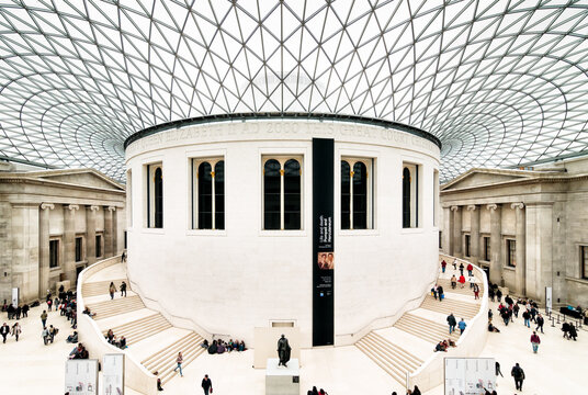 London, United Kingdom - Septembe 17, 2013: The British Museum in London dedicated to human history and culture, was established in 1753.