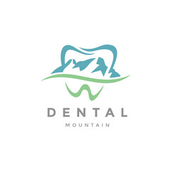 Dental Mountain Vector Graphic Logo Design