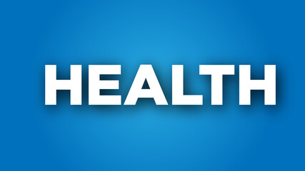 health text white and blue background