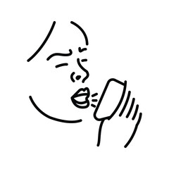 sneeze cough icon design vector