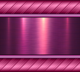 Abstract  background purple, 3D shiny metallic vector illustration.