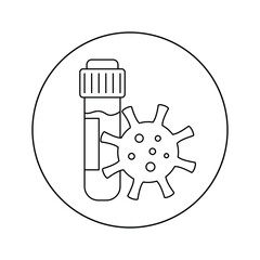 Blood test virus icon design vector