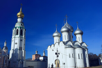 Vologda church, Orthodox Christian church, Vologda monastery Russian North, pilgrims tourism