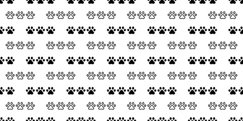 dog paw seamless pattern cat footprint french bulldog claw puppy pet vector cartoon icon repeat wallpaper scarf isolated tile background illustration doodle design
