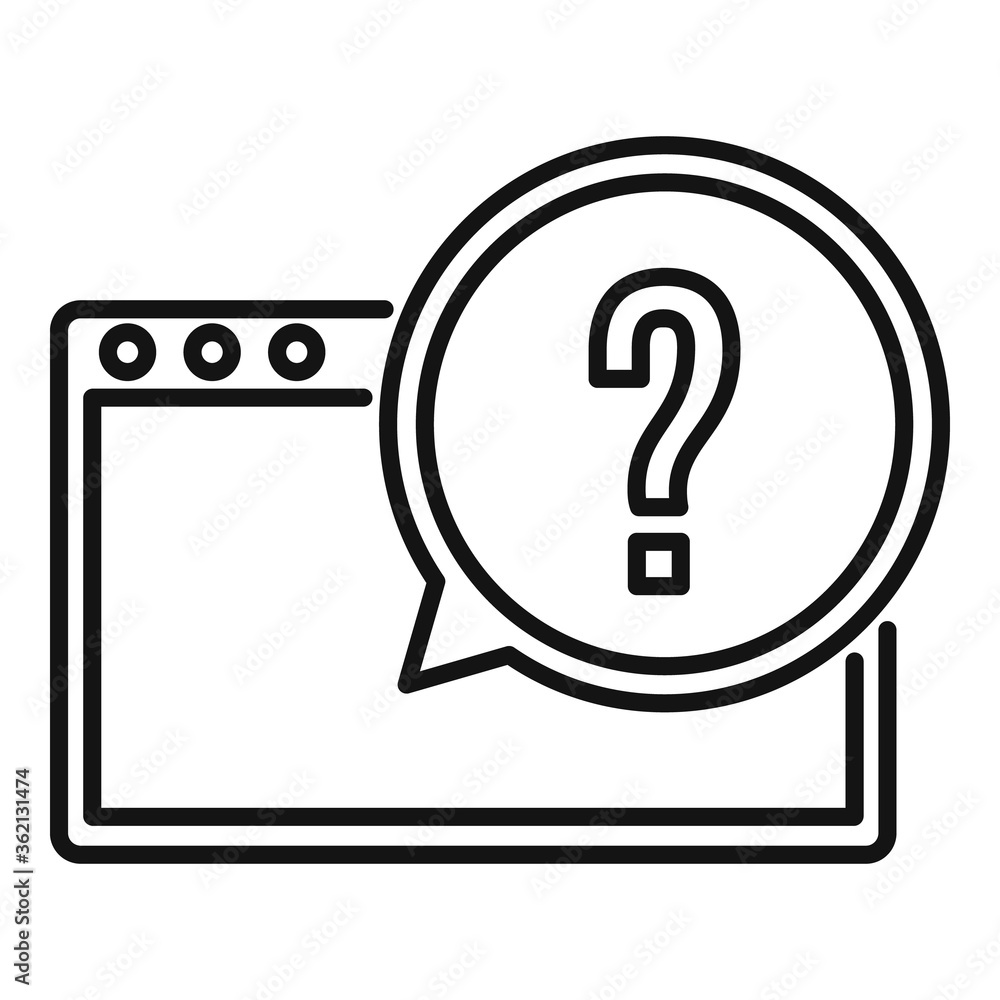Poster web page service center icon. outline web page service center vector icon for web design isolated on