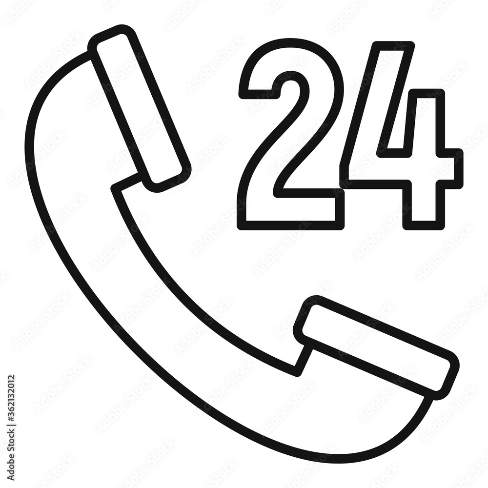 Poster web telephone service center icon. outline web telephone service center vector icon for web design i