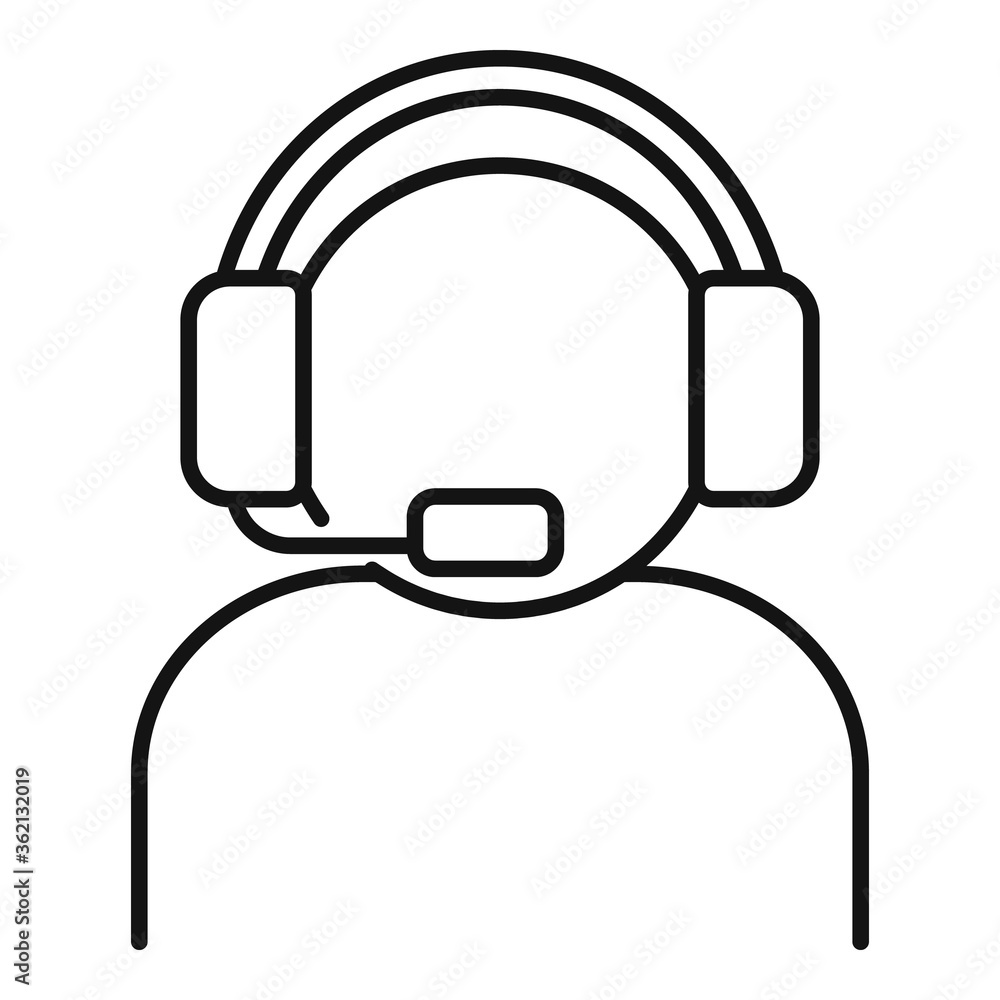 Poster service helpdesk icon. outline service helpdesk vector icon for web design isolated on white backgro