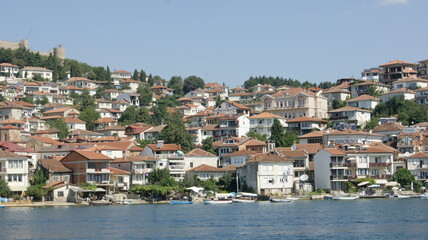 Fototapeta premium houses with red tiled roof