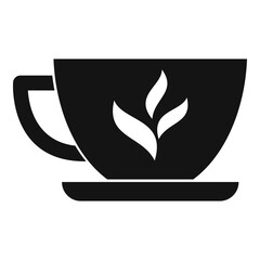 Herbal tea cup icon. Simple illustration of herbal tea cup vector icon for web design isolated on white background