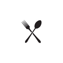 Fork spoon cross icon vector