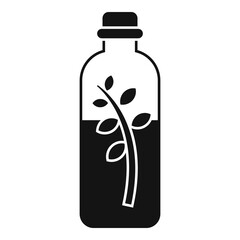 Medicinal herbs liquid bottle icon. Simple illustration of medicinal herbs liquid bottle vector icon for web design isolated on white background