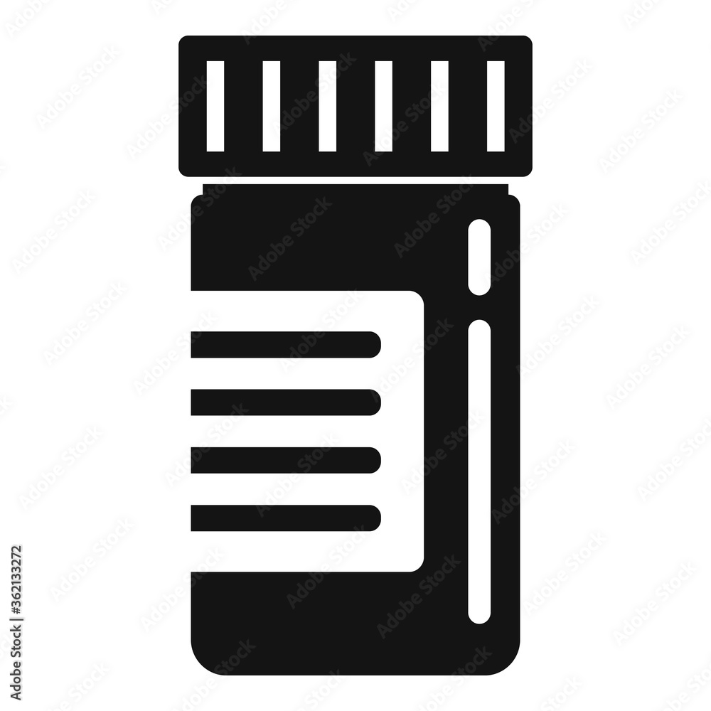 Poster capsule jar icon. simple illustration of capsule jar vector icon for web design isolated on white ba