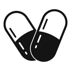 Endocrinologist capsule icon. Simple illustration of endocrinologist capsule vector icon for web design isolated on white background