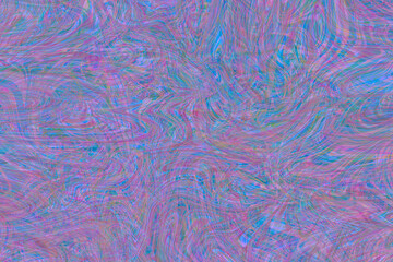 Colourful psychedelic background made of interweaving curved shapes. liquid splash as Illustration.