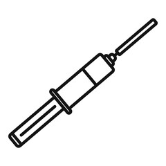 Fototapeta premium Endocrinologist syringe icon. Outline endocrinologist syringe vector icon for web design isolated on white background