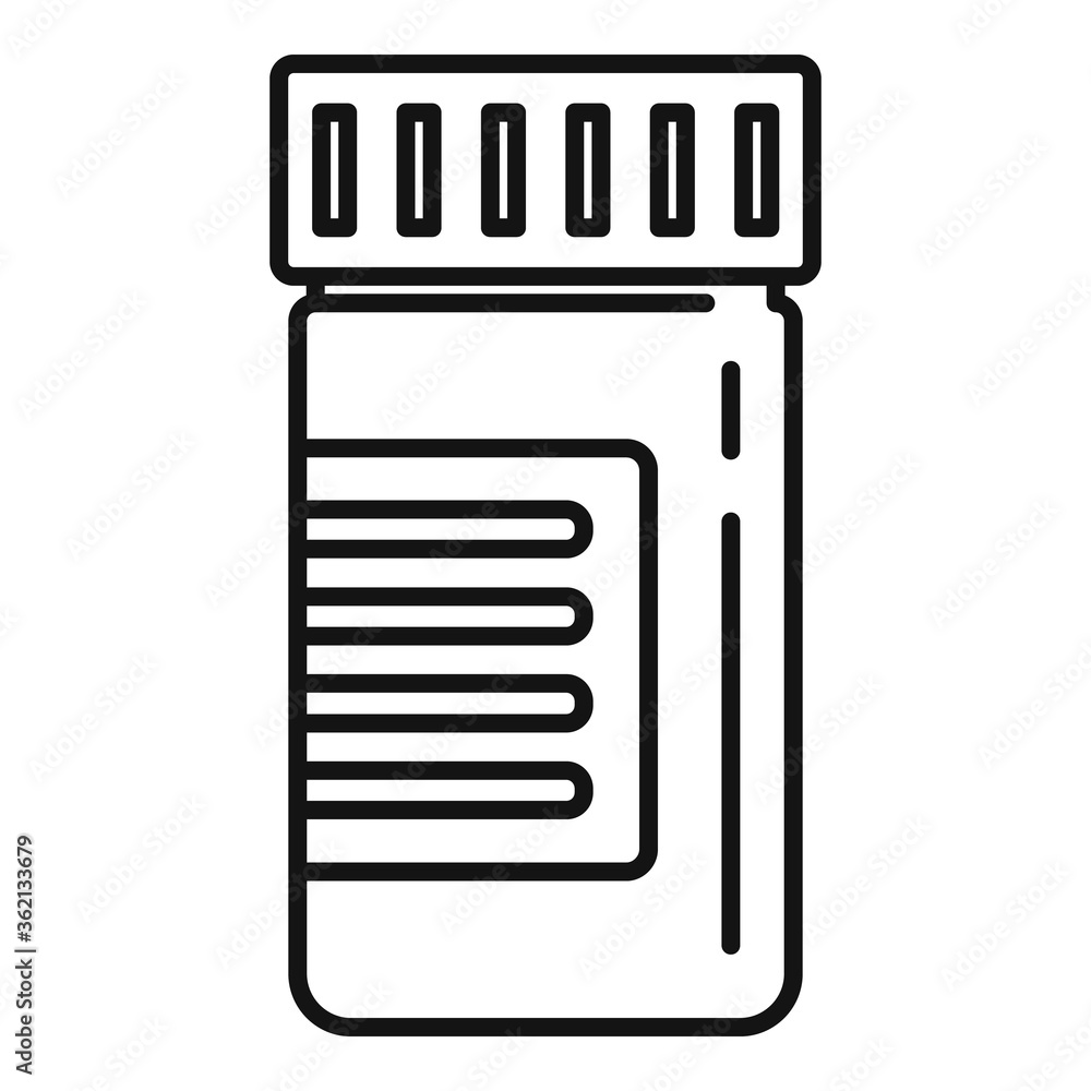 Aufkleber capsule jar icon. outline capsule jar vector icon for web design isolated on white background