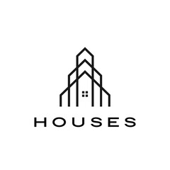 house home mortgage roof architect logo vector icon illustration