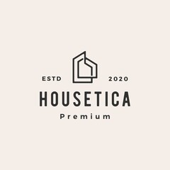house home mortgage roof architect hipster vintage logo vector icon illustration