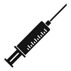 Medical clinic syringe icon. Simple illustration of medical clinic syringe vector icon for web design isolated on white background
