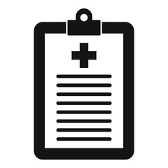 Obraz premium Medical patient clipboard icon. Simple illustration of medical patient clipboard vector icon for web design isolated on white background