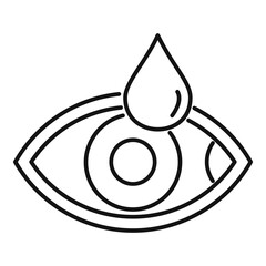 Eyedrop icon. Outline eyedrop vector icon for web design isolated on white background